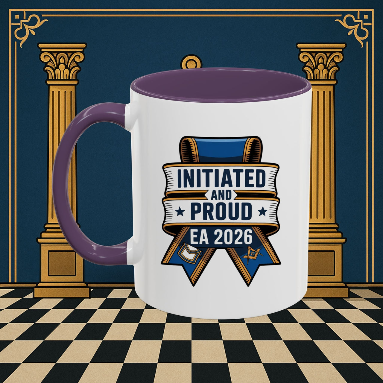 Premium Ready to Go Freemason Design | Entered Apprentice Initiated and Proud 2025 - Masonic Mugs