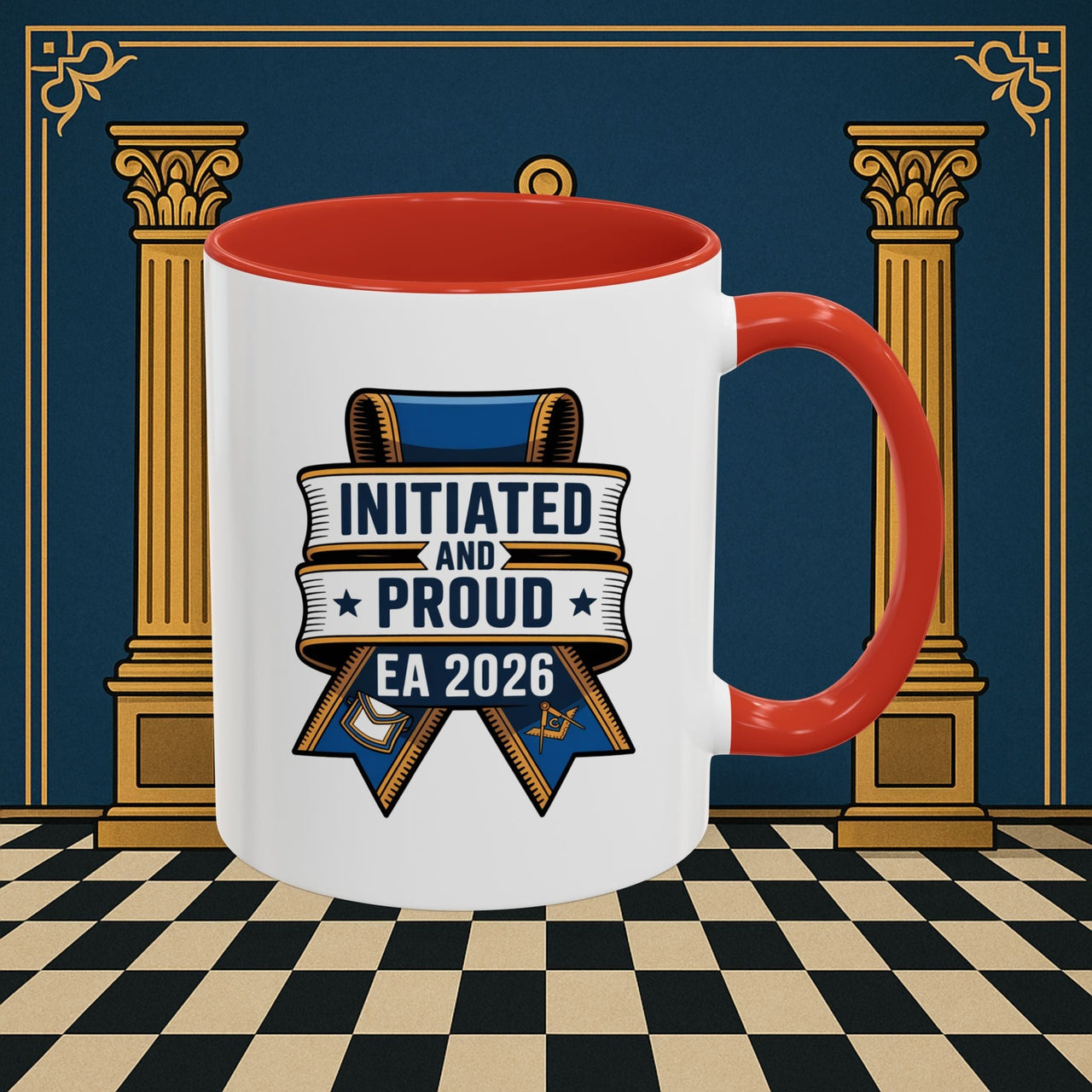 Premium Ready to Go Freemason Design | Entered Apprentice Initiated and Proud 2025 - Masonic Mugs