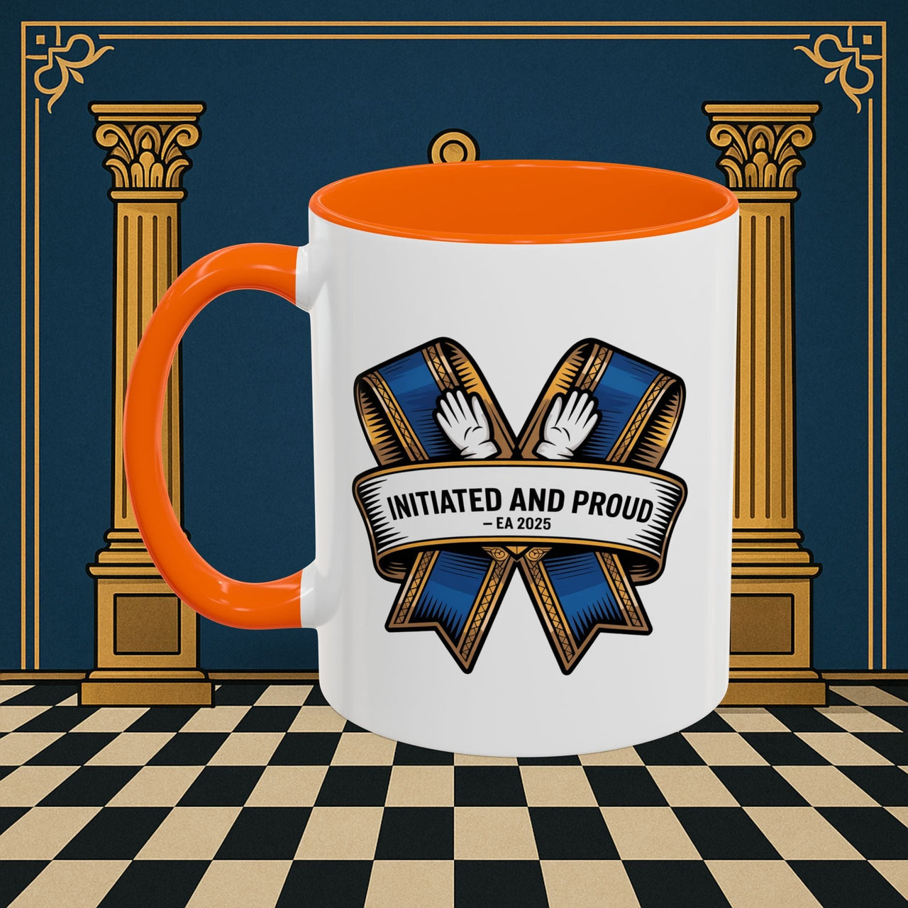 Premium Ready to Go Freemason Design | Entered Apprentice Initiated and Proud 2025 Ready to Go - Masonic Mugs