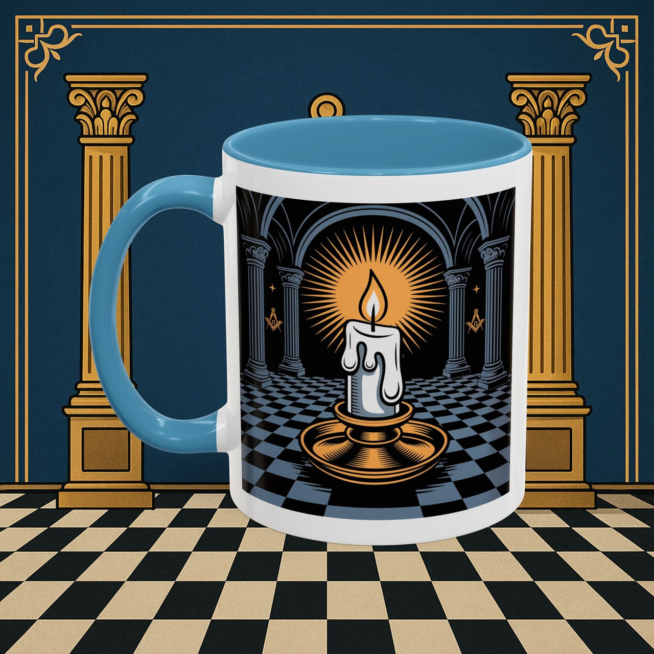 Premium Ready to Go Freemason Design | Entered Apprentice Into the Light - Masonic Mugs