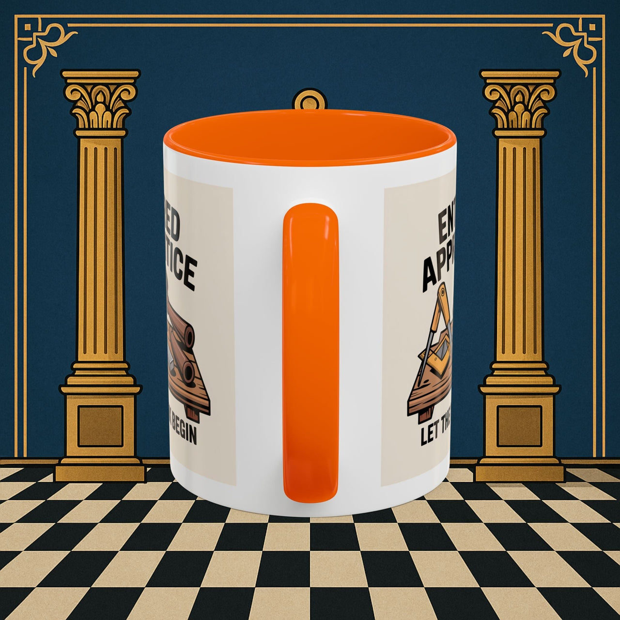 Premium Ready to Go Freemason Design | Entered Apprentice Let the Work Begin - Masonic Mugs
