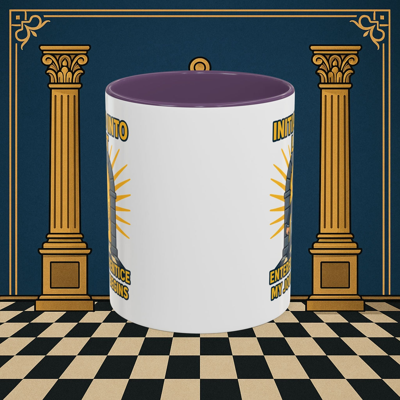 Premium Ready to Go Freemason Design | Entered Apprentice My Journey Begins - Masonic Mugs