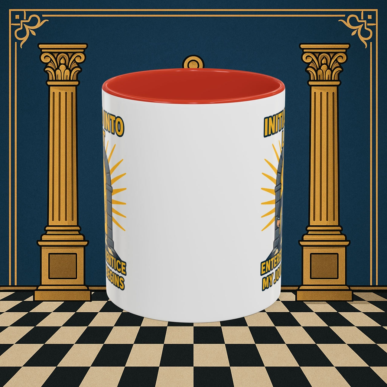 Premium Ready to Go Freemason Design | Entered Apprentice My Journey Begins - Masonic Mugs