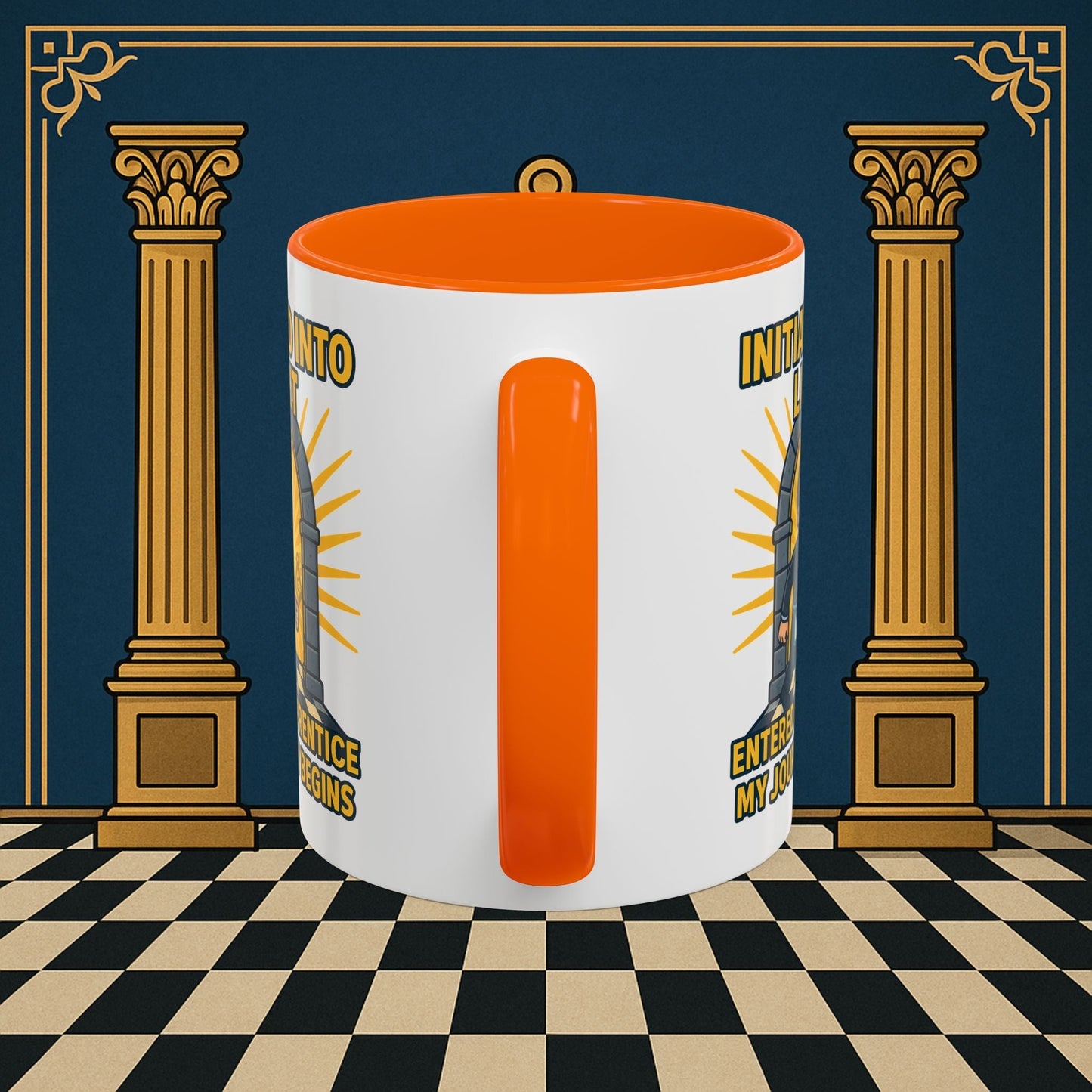 Premium Ready to Go Freemason Design | Entered Apprentice My Journey Begins - Masonic Mugs