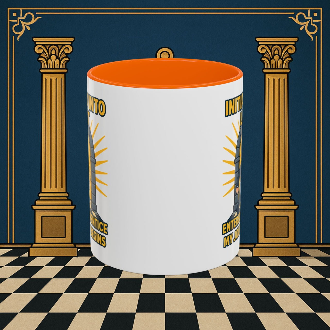 Premium Ready to Go Freemason Design | Entered Apprentice My Journey Begins - Masonic Mugs