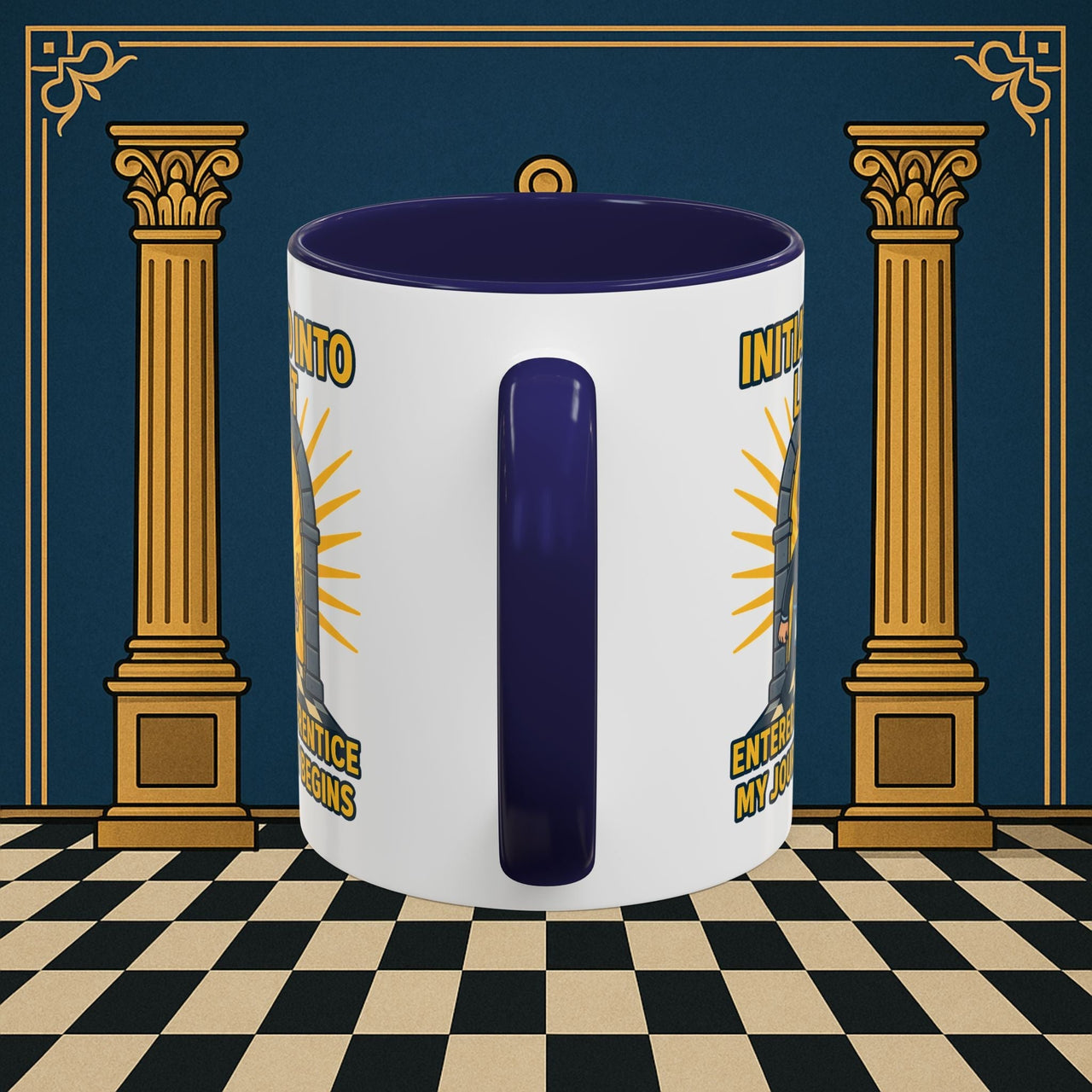 Premium Ready to Go Freemason Design | Entered Apprentice My Journey Begins - Masonic Mugs