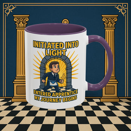 Premium Ready to Go Freemason Design | Entered Apprentice My Journey Begins - Masonic Mugs