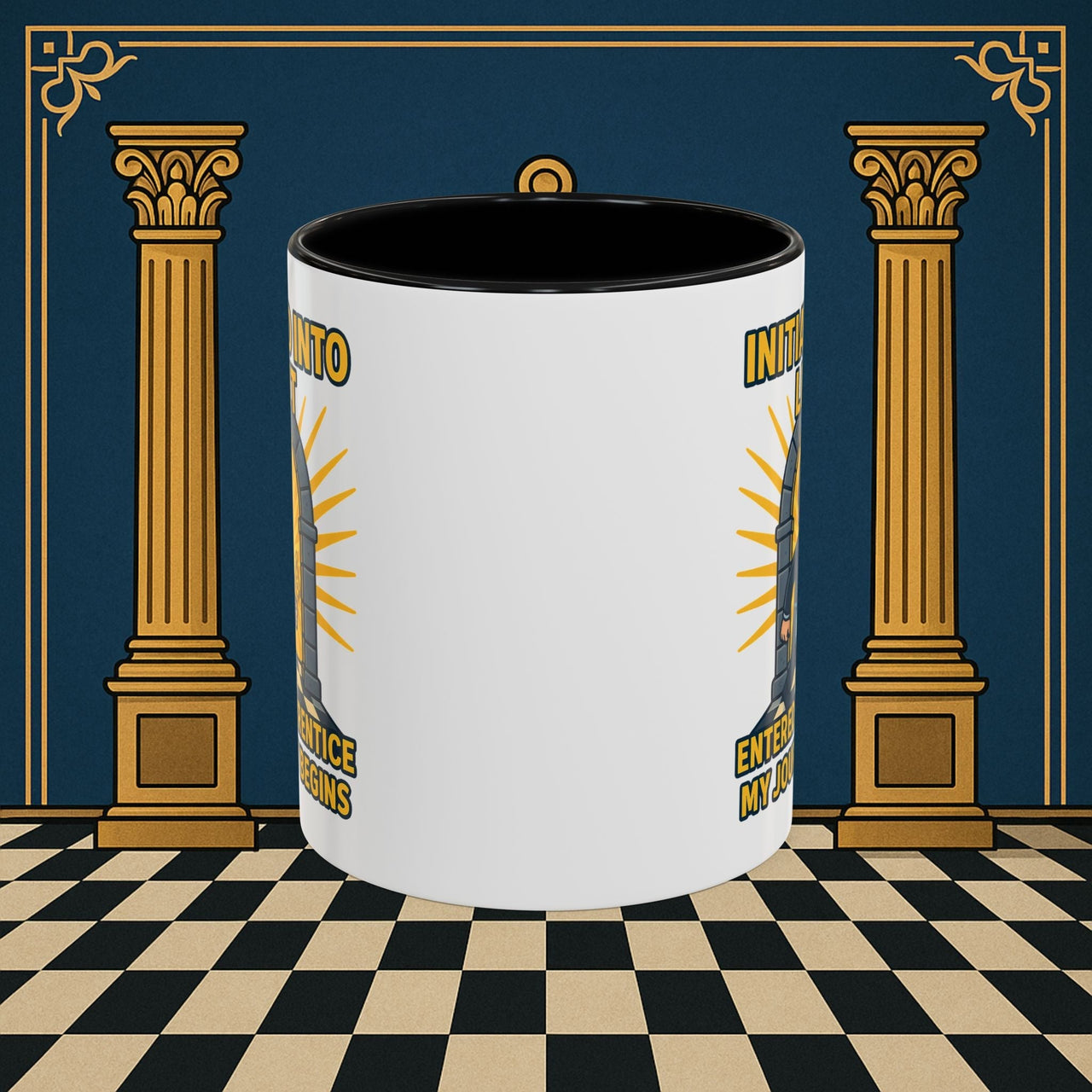 Premium Ready to Go Freemason Design | Entered Apprentice My Journey Begins - Masonic Mugs