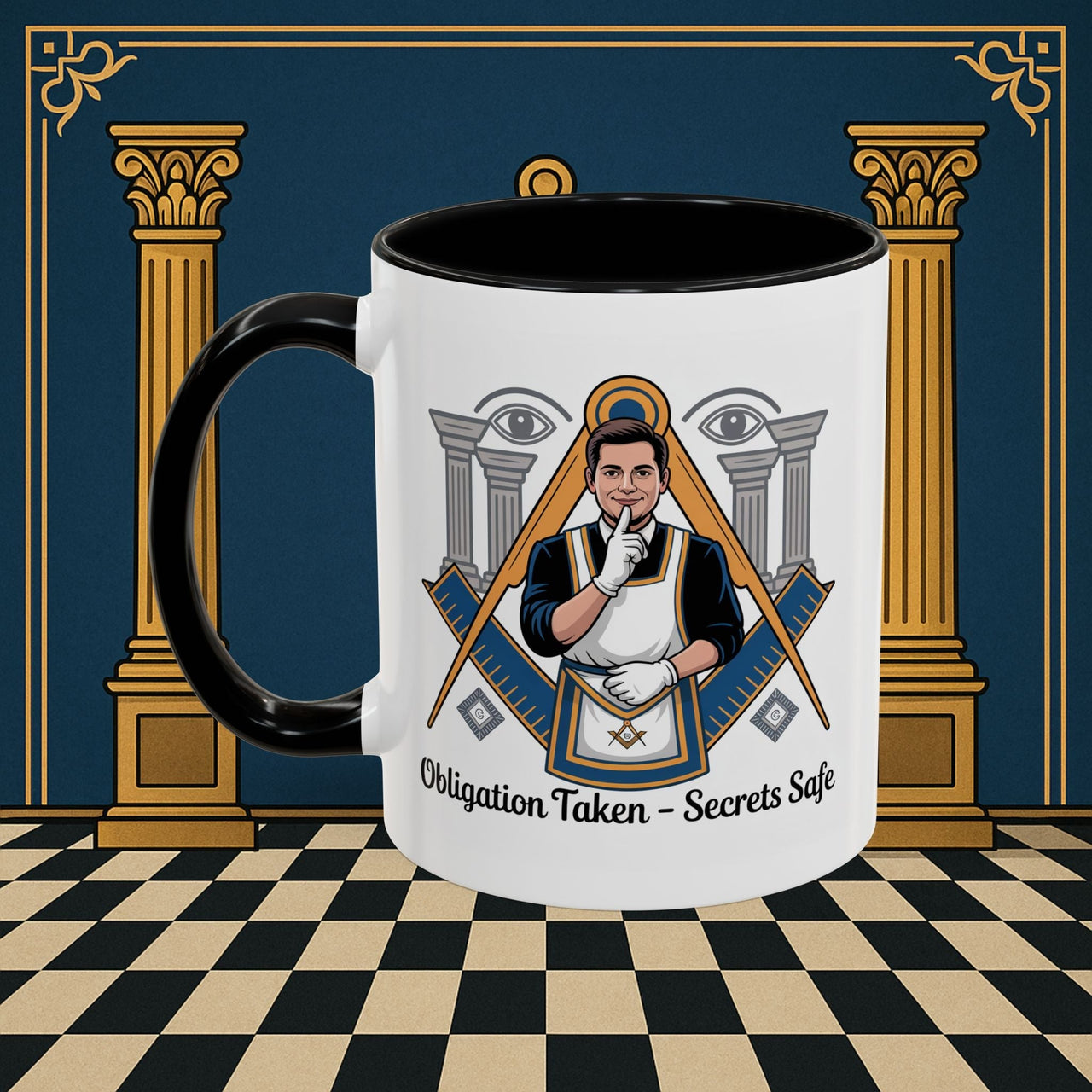 Premium Ready to Go Freemason Design | Entered Apprentice Obligation taken secrets Safe - Masonic Mugs