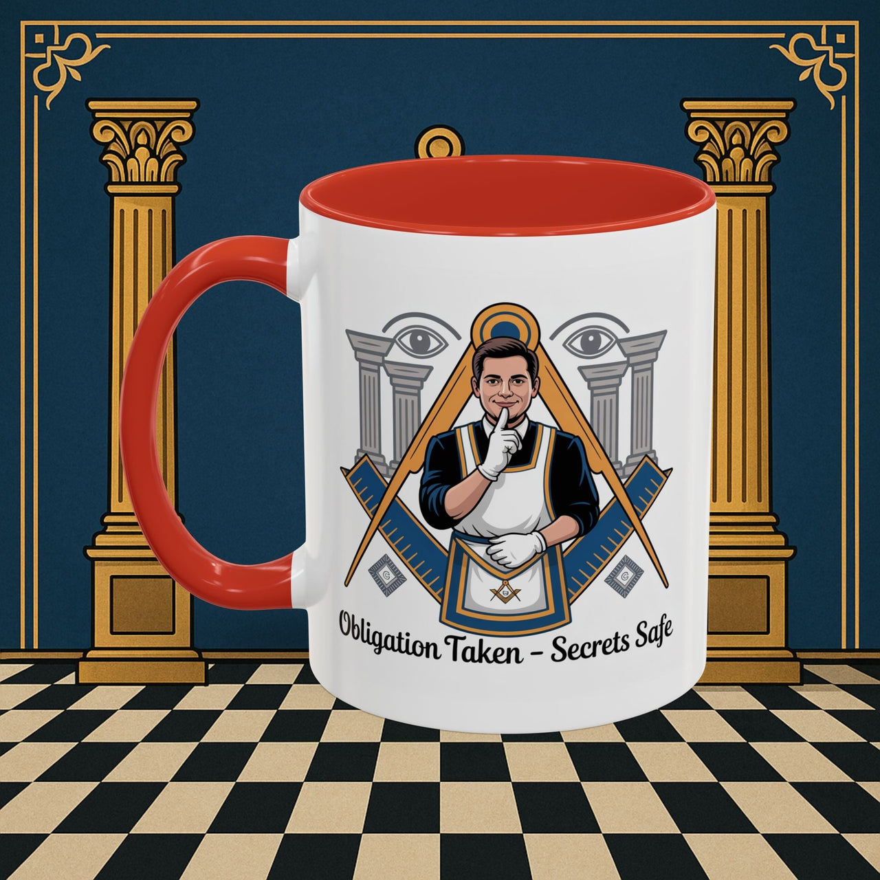 Premium Ready to Go Freemason Design | Entered Apprentice Obligation taken secrets Safe - Masonic Mugs