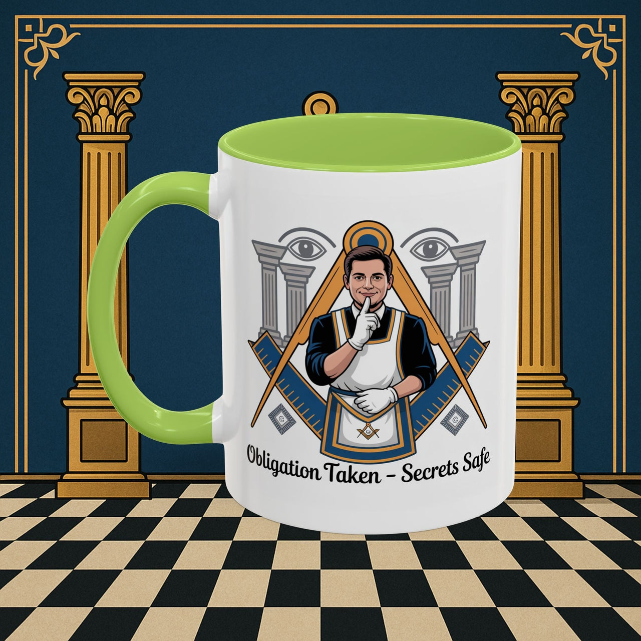 Premium Ready to Go Freemason Design | Entered Apprentice Obligation taken secrets Safe - Masonic Mugs
