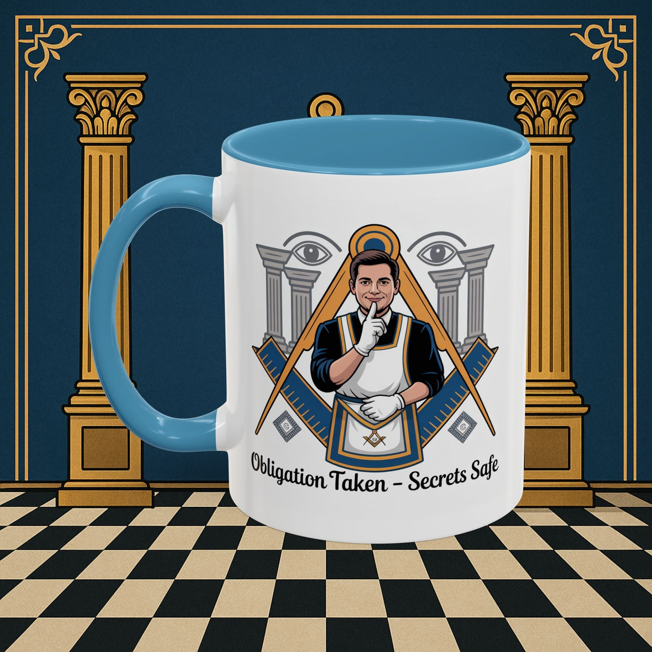 Premium Ready to Go Freemason Design | Entered Apprentice Obligation taken secrets Safe - Masonic Mugs