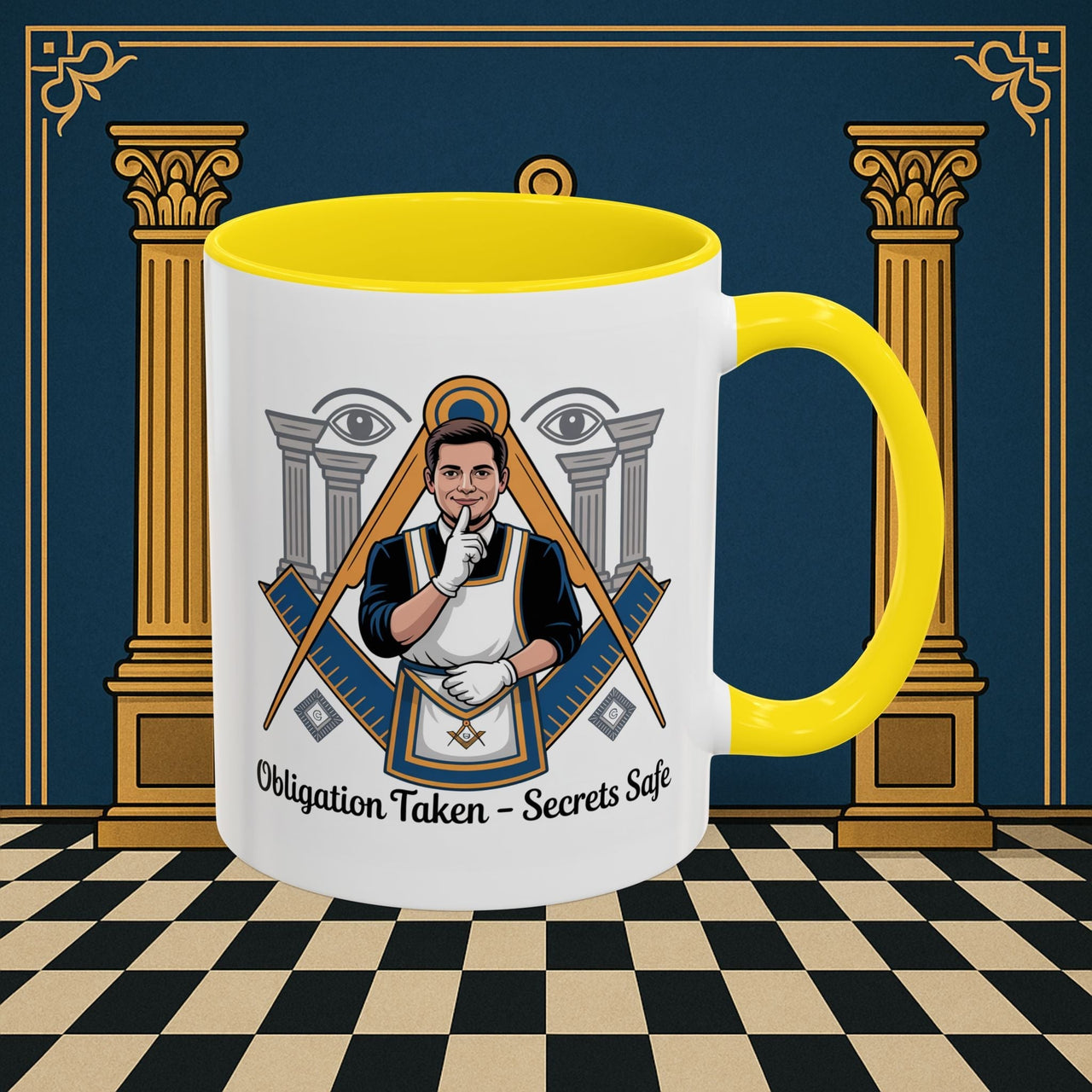 Premium Ready to Go Freemason Design | Entered Apprentice Obligation taken secrets Safe - Masonic Mugs