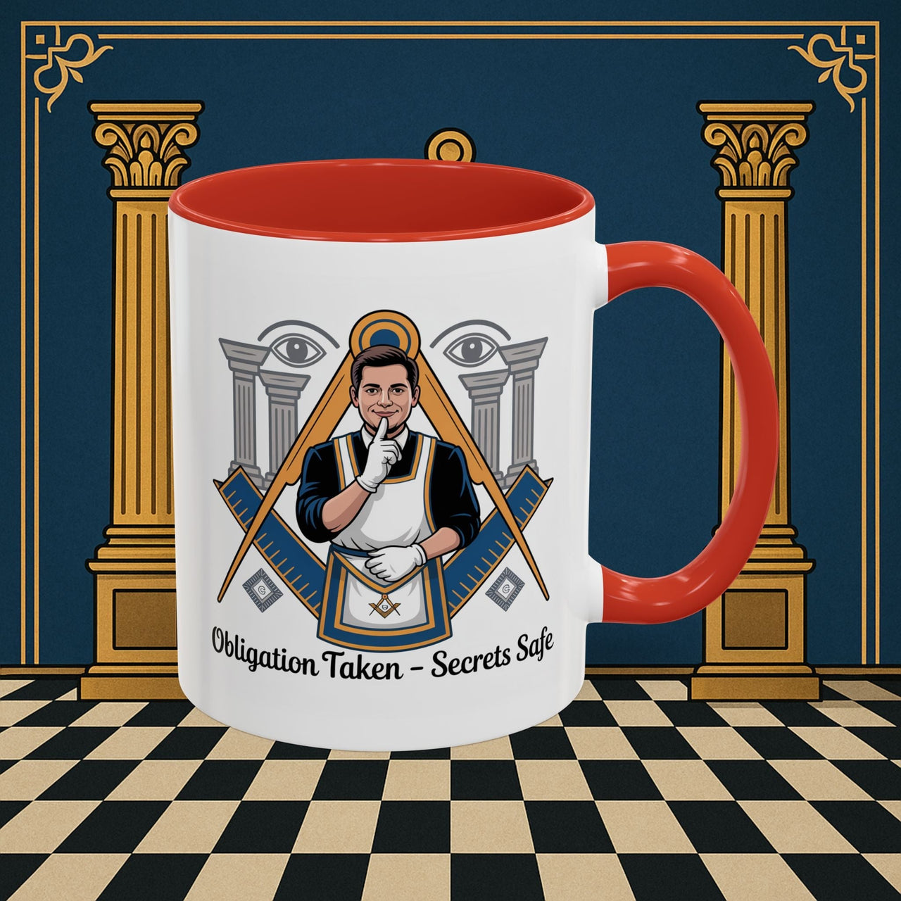 Premium Ready to Go Freemason Design | Entered Apprentice Obligation taken secrets Safe - Masonic Mugs