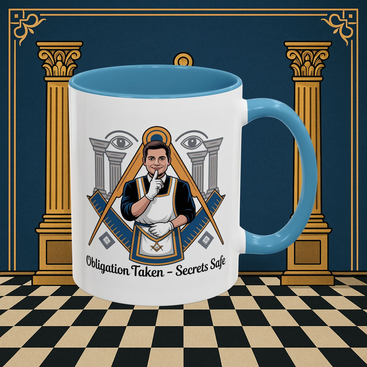 Premium Ready to Go Freemason Design | Entered Apprentice Obligation taken secrets Safe - Masonic Mugs