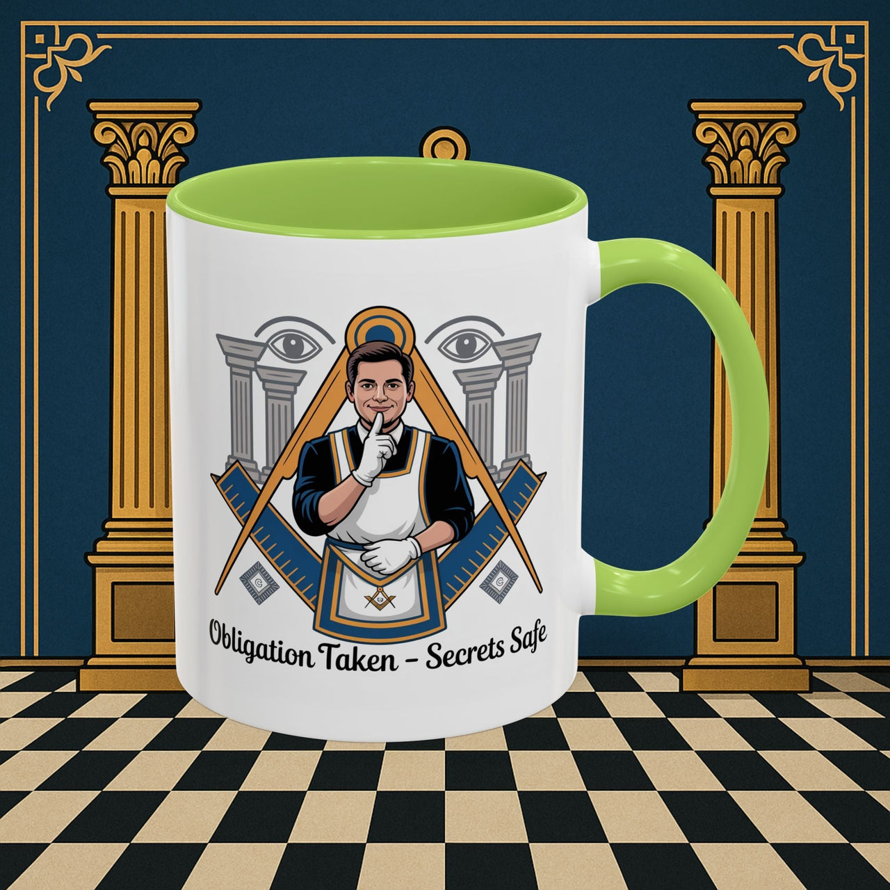 Premium Ready to Go Freemason Design | Entered Apprentice Obligation taken secrets Safe - Masonic Mugs