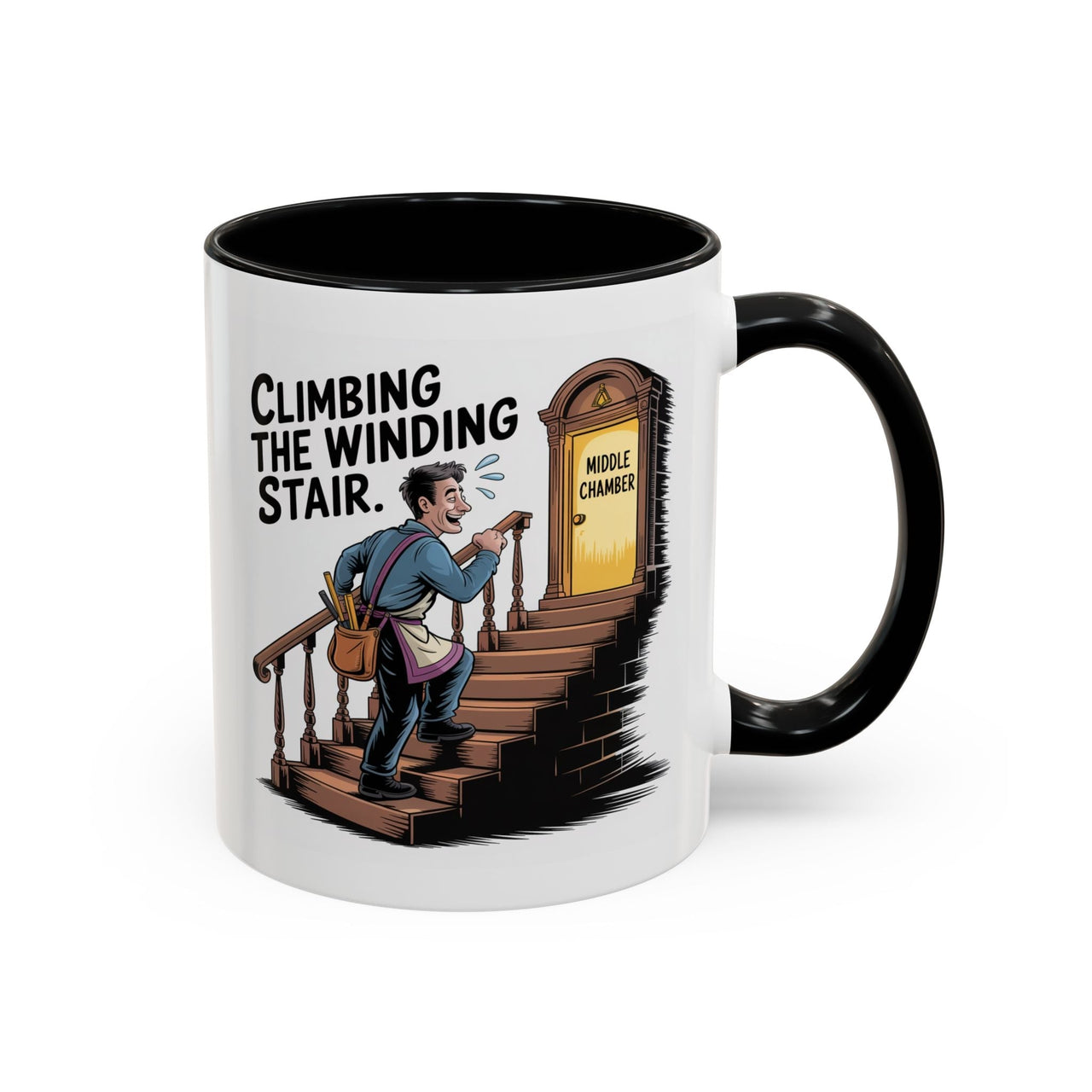 Premium Ready to Go Freemason Design | Fellowcraft | Climbing the Winding Stair - Masonic Mugs
