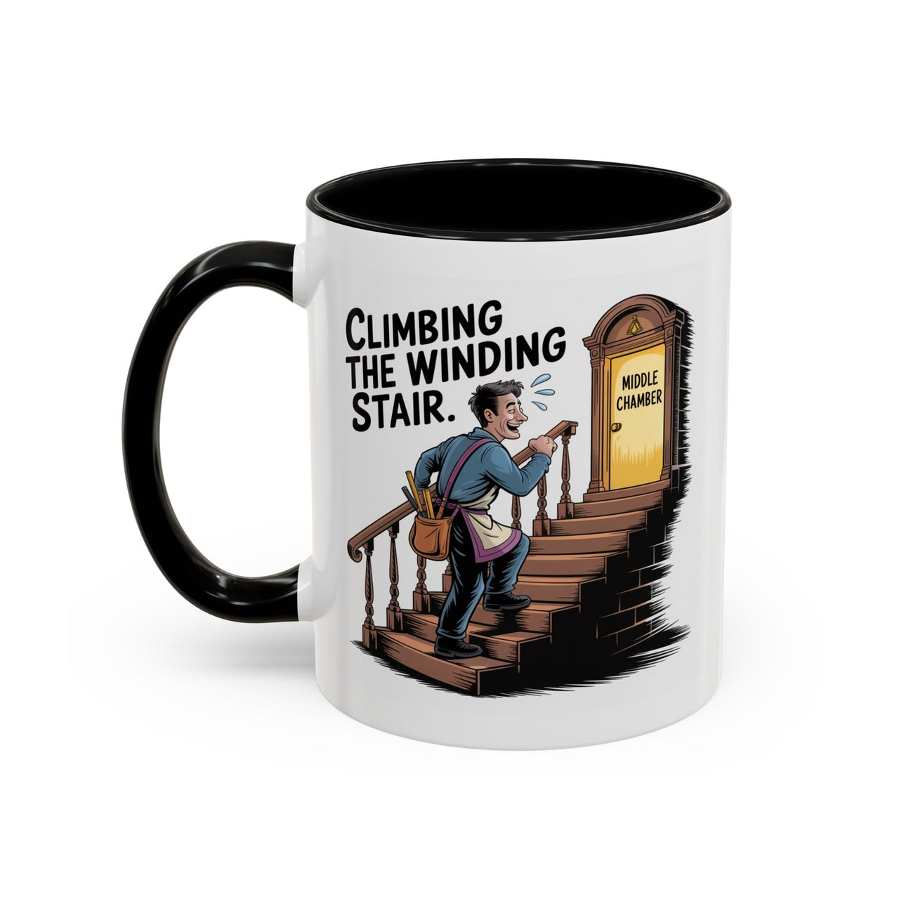 Premium Ready to Go Freemason Design | Fellowcraft | Climbing the Winding Stair - Masonic Mugs