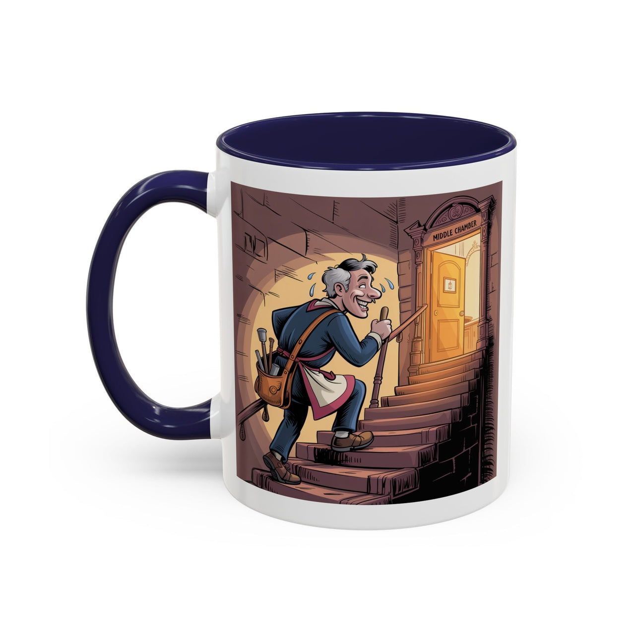 Premium Ready to Go Freemason Design | Fellowcraft | Entering the Middle Chamber - Masonic Mugs