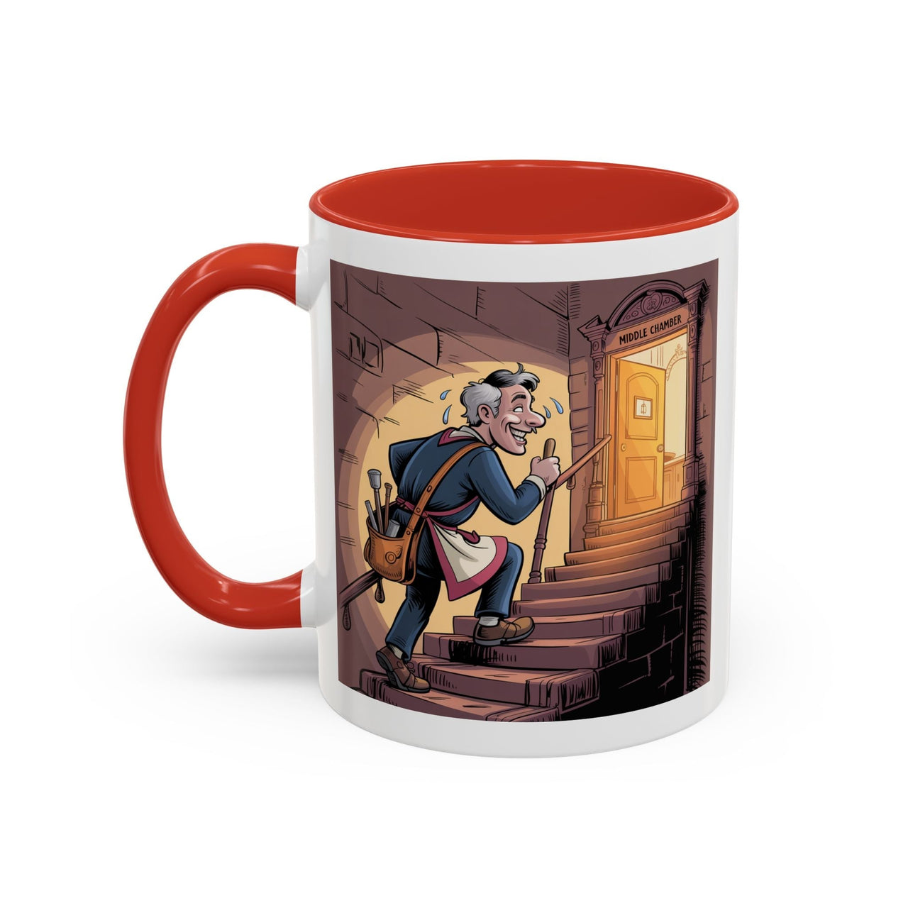 Premium Ready to Go Freemason Design | Fellowcraft | Entering the Middle Chamber - Masonic Mugs