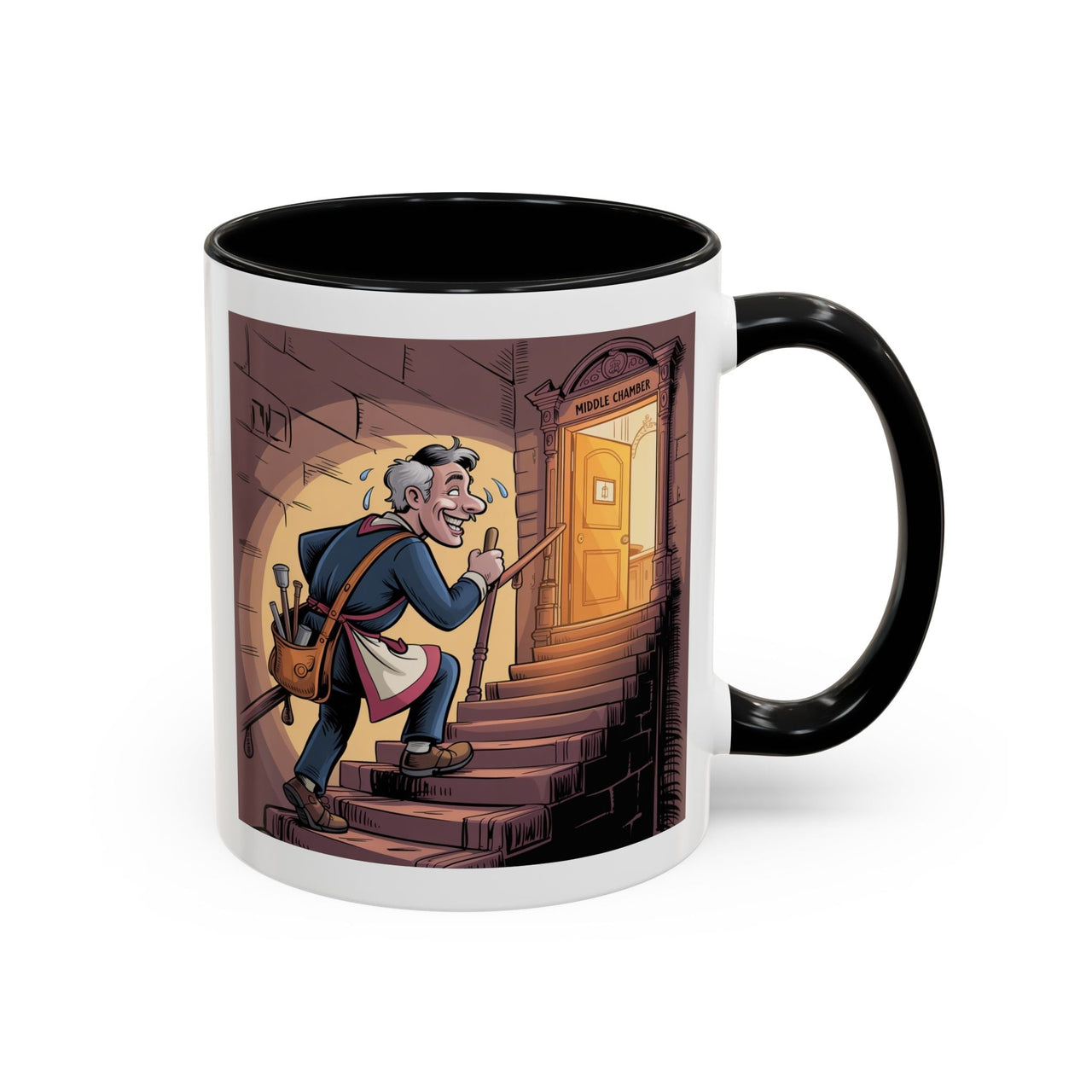Premium Ready to Go Freemason Design | Fellowcraft | Entering the Middle Chamber - Masonic Mugs