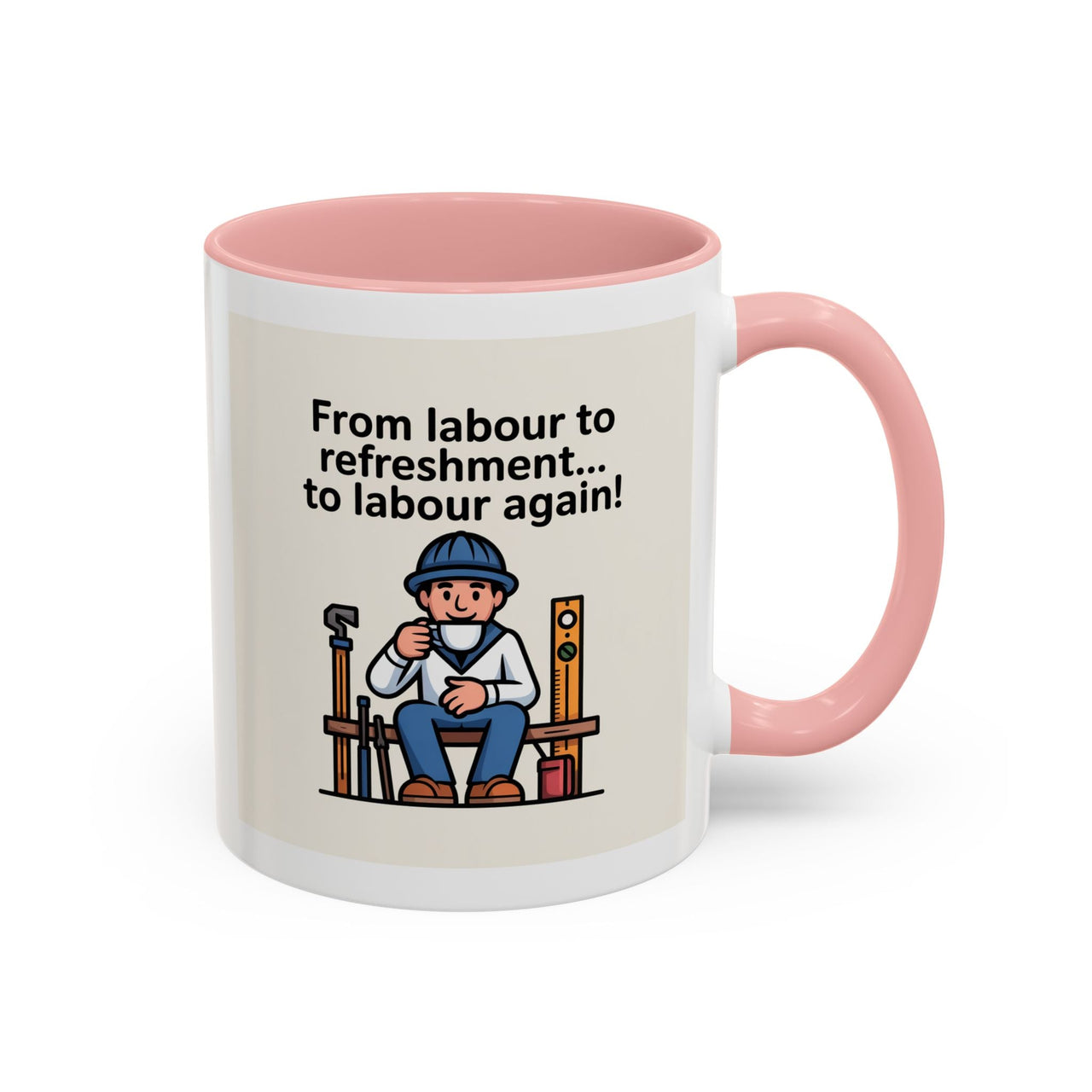 Premium Ready to Go Freemason Design | Fellowcraft | From Labour to refreshment - Masonic Mugs