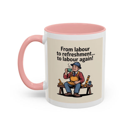 Premium Ready to Go Freemason Design | Fellowcraft | From Labour to Refreshment - Masonic Mugs