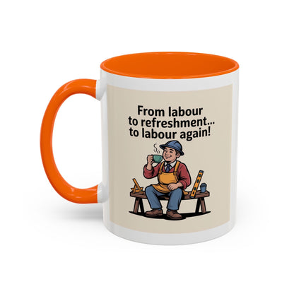 Premium Ready to Go Freemason Design | Fellowcraft | From Labour to Refreshment - Masonic Mugs