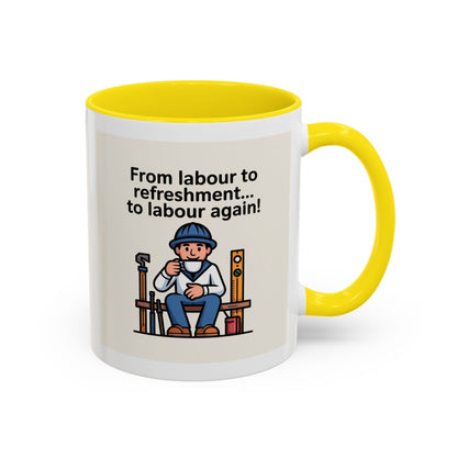 Premium Ready to Go Freemason Design | Fellowcraft | From Labour to refreshment - Masonic Mugs