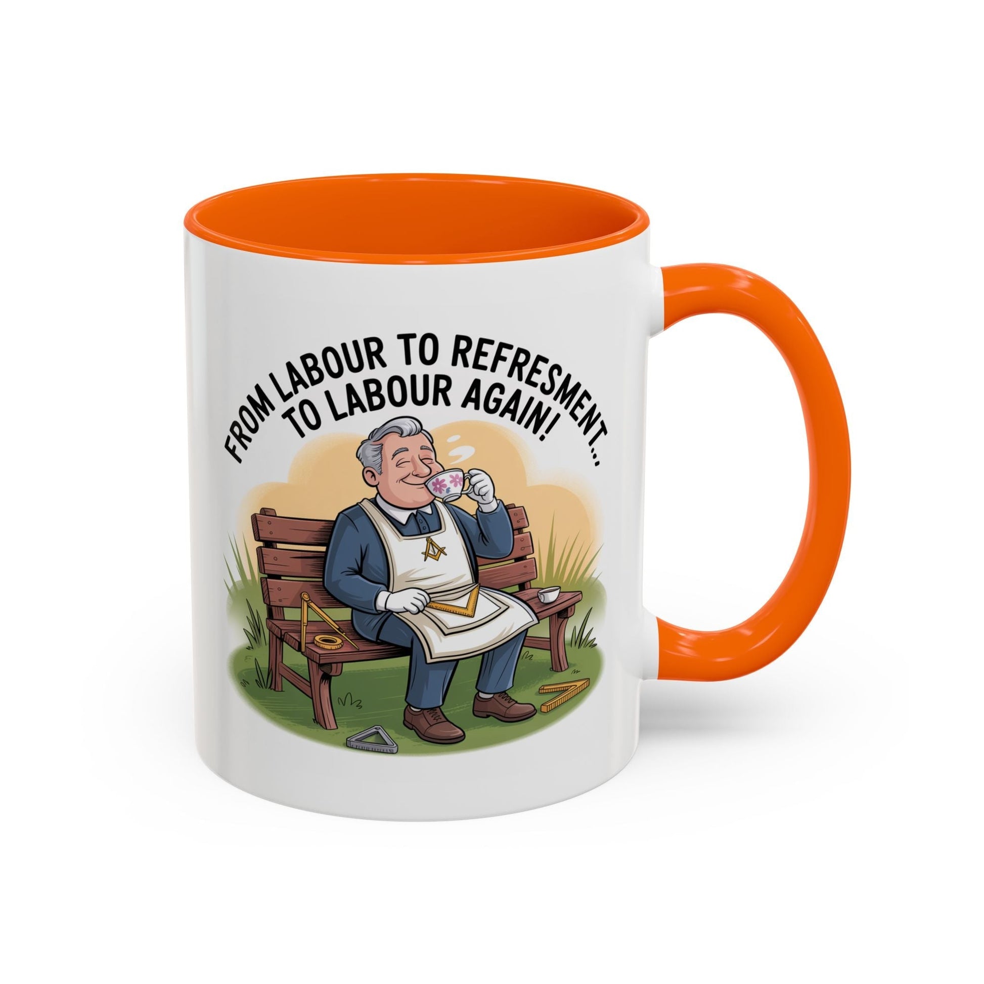 Premium Ready to Go Freemason Design | Fellowcraft | From Labour to Refreshment - Masonic Mugs