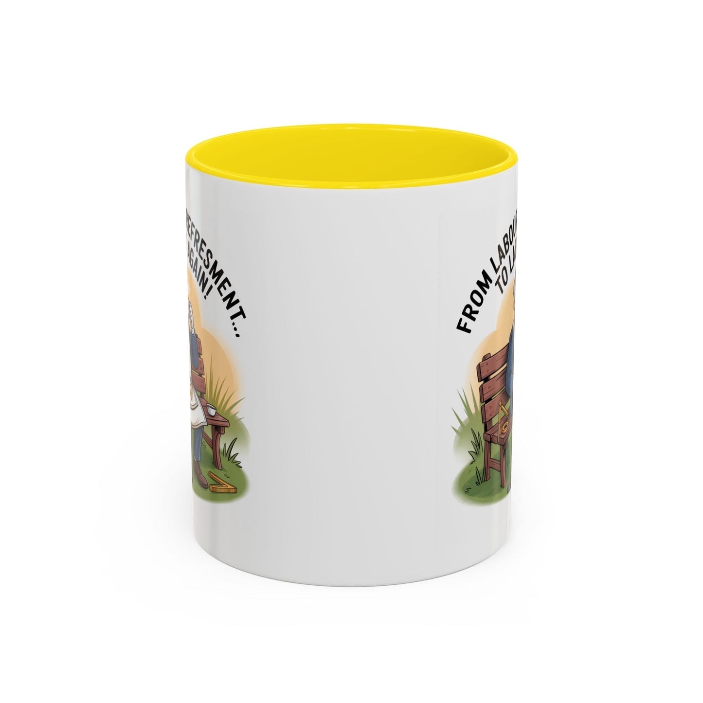 Premium Ready to Go Freemason Design | Fellowcraft | From Labour to Refreshment - Masonic Mugs