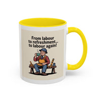 Premium Ready to Go Freemason Design | Fellowcraft | From Labour to Refreshment - Masonic Mugs