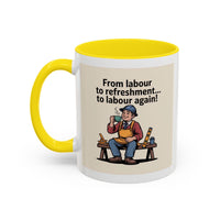 Premium Ready to Go Freemason Design | Fellowcraft | From Labour to Refreshment - Masonic Mugs