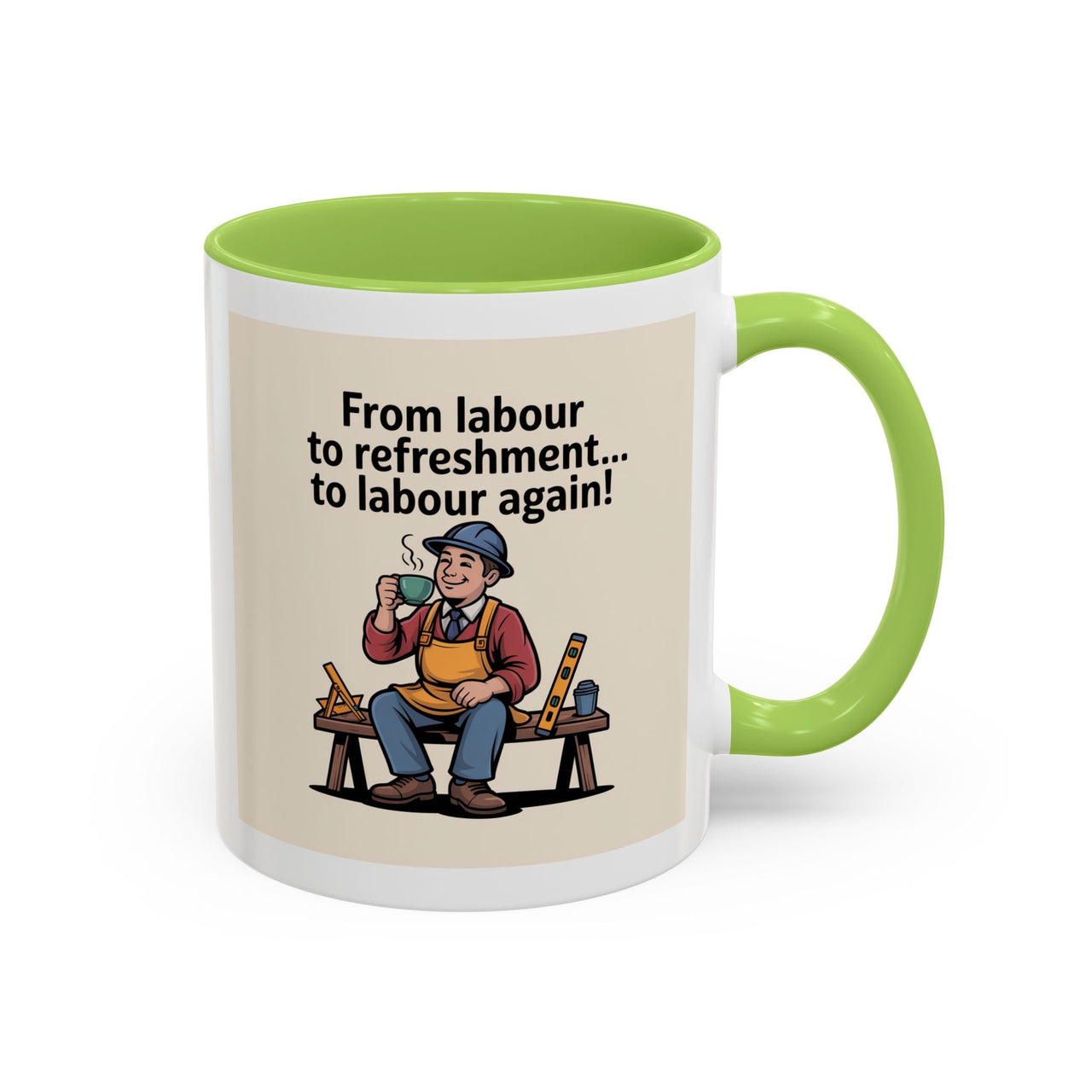 Premium Ready to Go Freemason Design | Fellowcraft | From Labour to Refreshment - Masonic Mugs