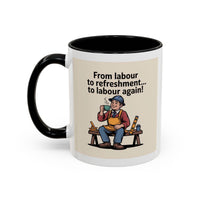 Premium Ready to Go Freemason Design | Fellowcraft | From Labour to Refreshment - Masonic Mugs