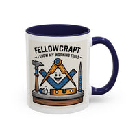 Premium Ready to Go Freemason Design | Fellowcraft | I know my working tools - Masonic Mugs
