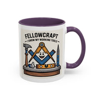 Premium Ready to Go Freemason Design | Fellowcraft | I know my working tools - Masonic Mugs