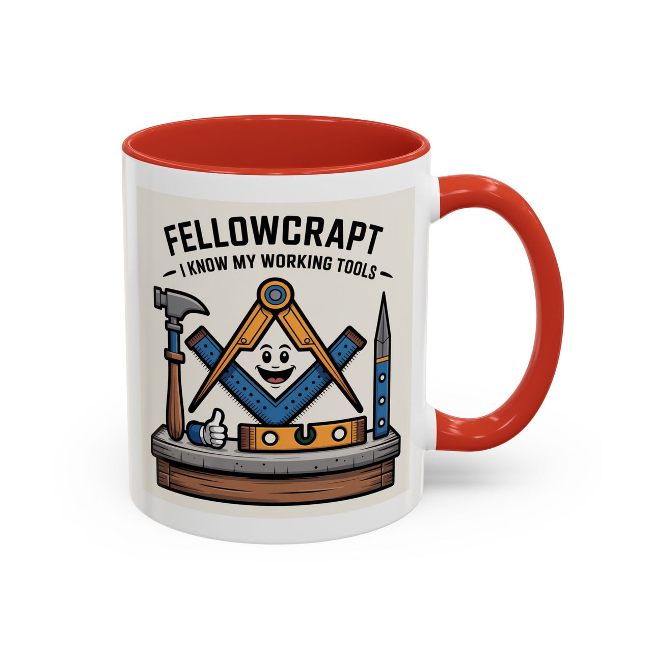 Premium Ready to Go Freemason Design | Fellowcraft | I know my working tools - Masonic Mugs