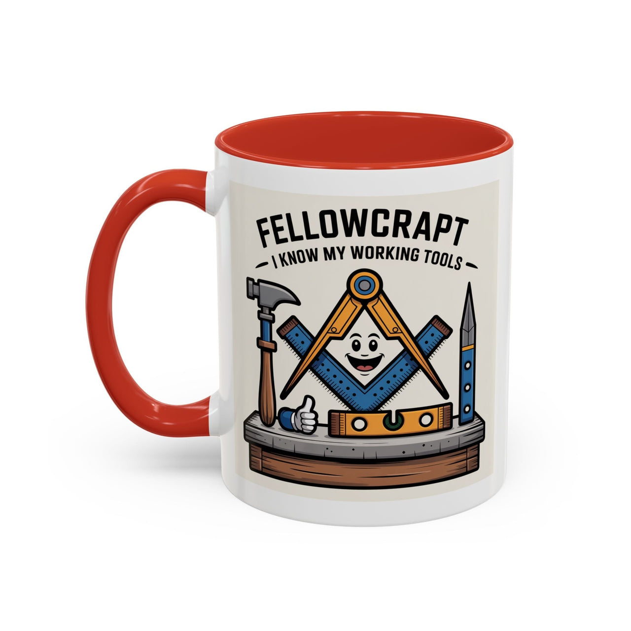 Premium Ready to Go Freemason Design | Fellowcraft | I know my working tools - Masonic Mugs