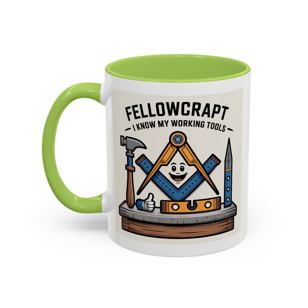 Premium Ready to Go Freemason Design | Fellowcraft | I know my working tools - Masonic Mugs