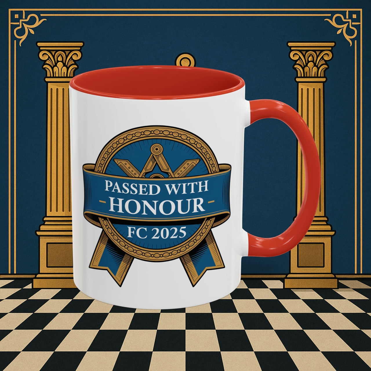 Premium Ready to Go Freemason Design | Fellowcraft | Passed with Honour 2025 - Masonic Mugs
