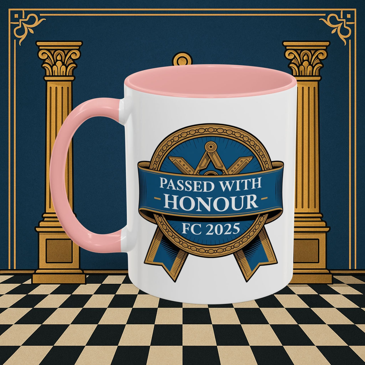 Premium Ready to Go Freemason Design | Fellowcraft | Passed with Honour 2025 - Masonic Mugs