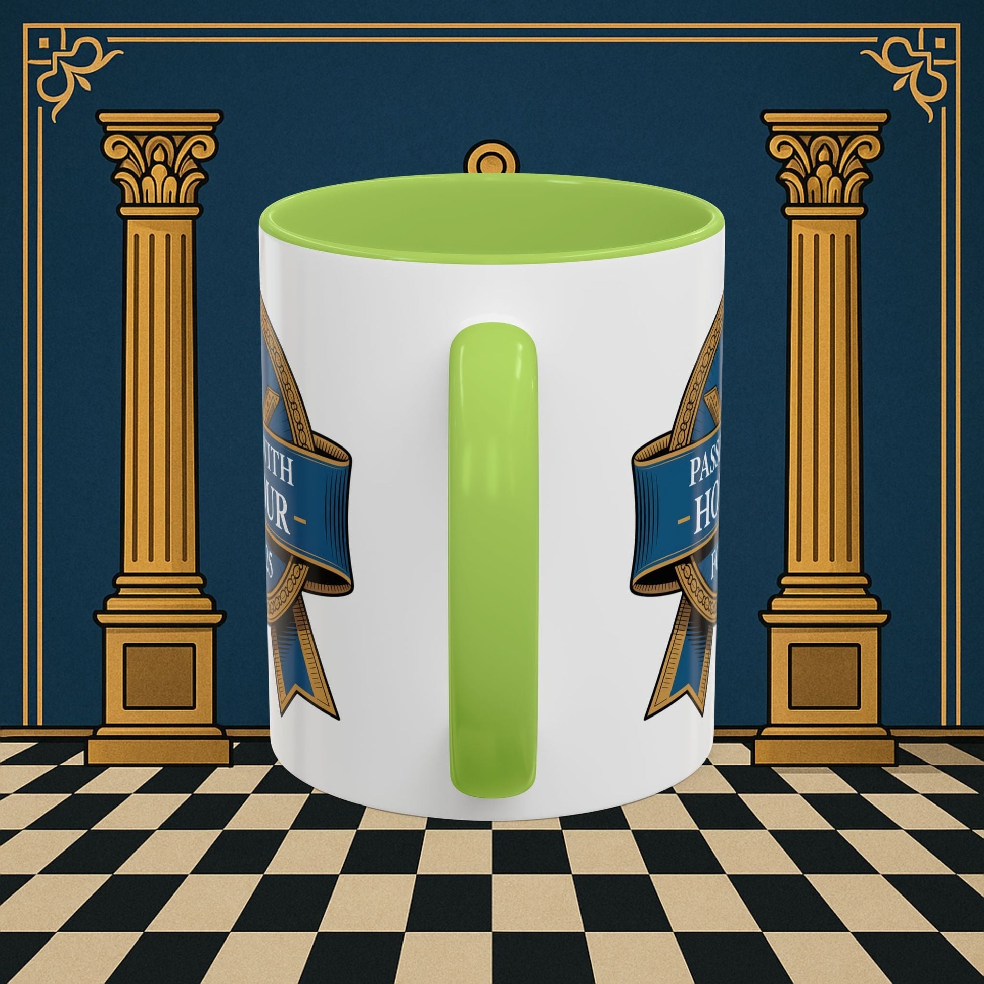 Premium Ready to Go Freemason Design | Fellowcraft | Passed with Honour 2025 - Masonic Mugs