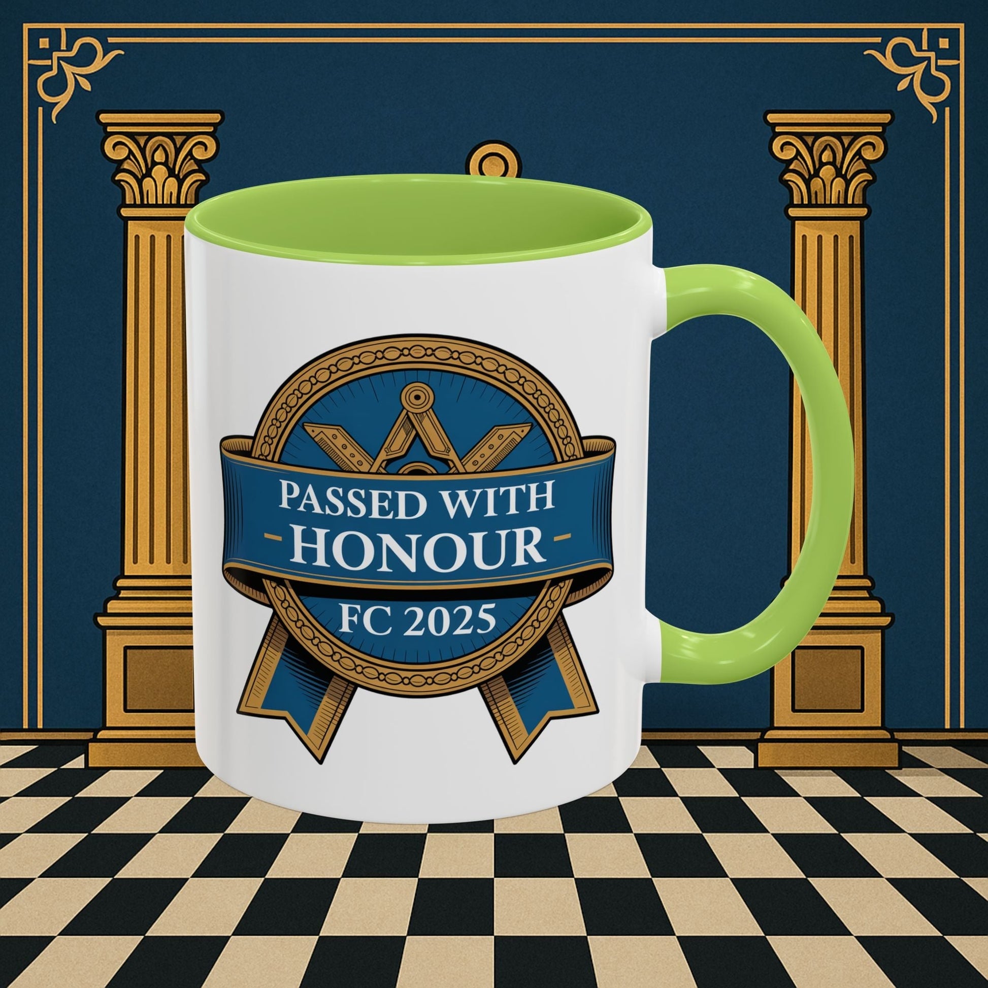 Premium Ready to Go Freemason Design | Fellowcraft | Passed with Honour 2025 - Masonic Mugs