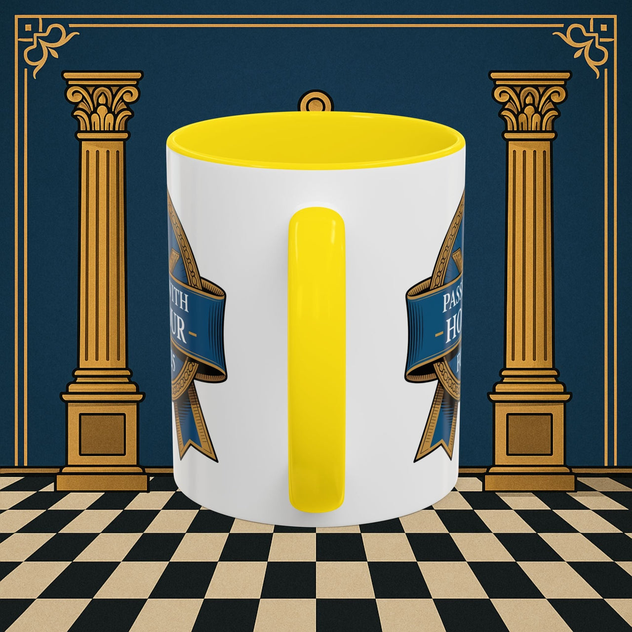 Premium Ready to Go Freemason Design | Fellowcraft | Passed with Honour 2025 - Masonic Mugs