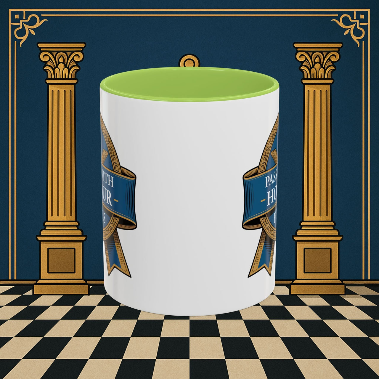 Premium Ready to Go Freemason Design | Fellowcraft | Passed with Honour 2025 - Masonic Mugs