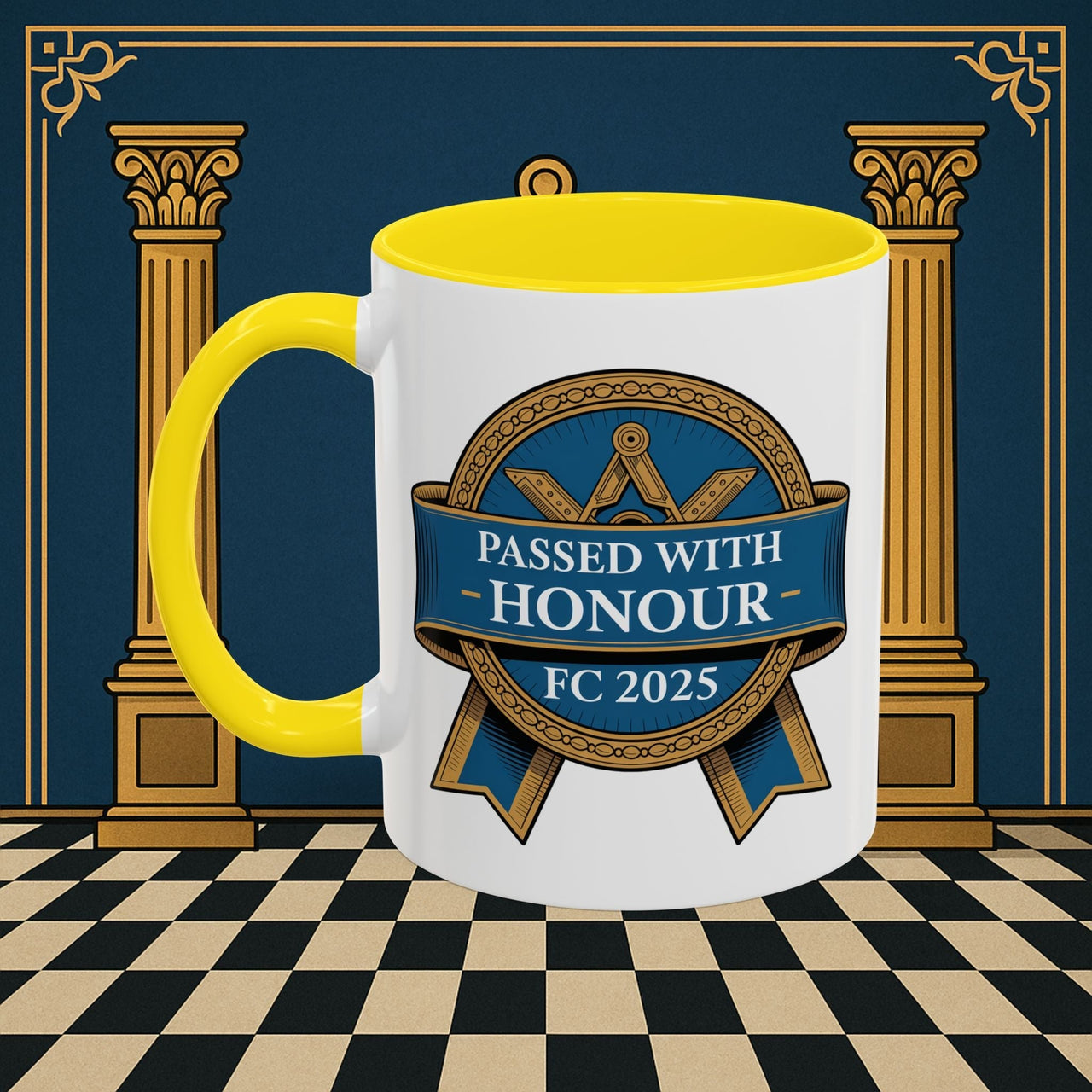 Premium Ready to Go Freemason Design | Fellowcraft | Passed with Honour 2025 - Masonic Mugs