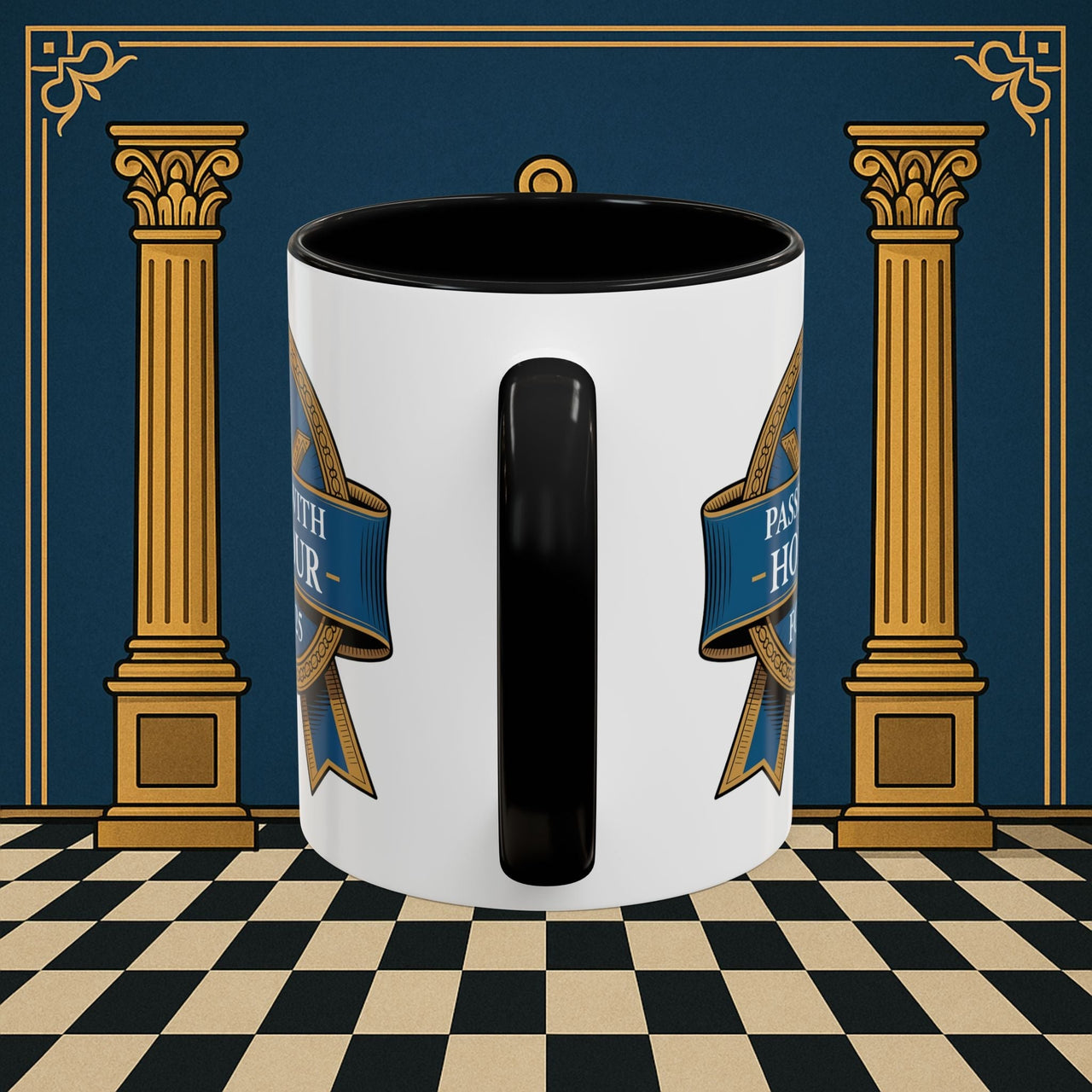 Premium Ready to Go Freemason Design | Fellowcraft | Passed with Honour 2025 - Masonic Mugs