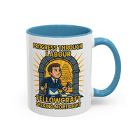 Premium Ready to Go Freemason Design | Fellowcraft | Progress through Labour - Masonic Mugs