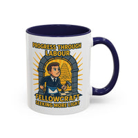 Premium Ready to Go Freemason Design | Fellowcraft | Progress through Labour - Masonic Mugs